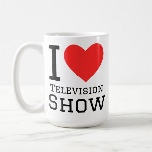 Caneca De Café Eu amo programa de televisão