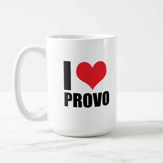Caneca De Café Eu amo Provo (Esquerda)