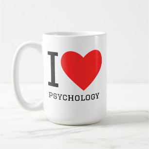 Caneca De Café Eu amo psicologia