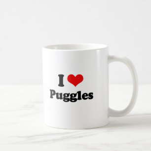 Caneca De Café Eu amo Puggles