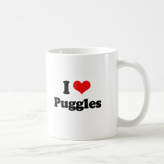 Caneca De Café Eu amo Puggles
