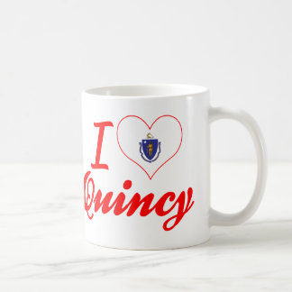 Caneca De Café Eu amo Quincy, Massachusetts