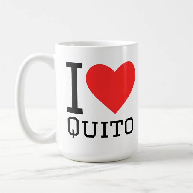 Caneca De Café Eu amo Quito (Esquerda)