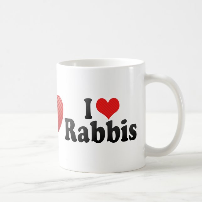 Caneca De Café Eu amo rabinos (Direita)