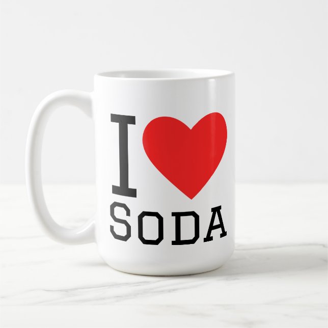 Caneca De Café Eu amo refrigerante (Esquerda)