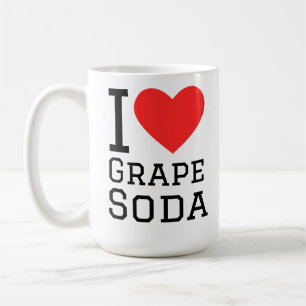 Caneca De Café Eu amo refrigerante de uva
