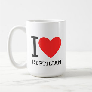 Caneca De Café Eu amo répteis