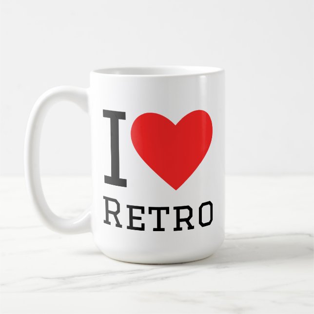 Caneca De Café Eu amo retro (Esquerda)
