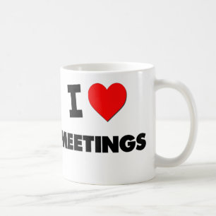 Caneca De Café Eu amo reuniões
