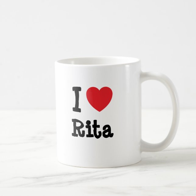 Caneca De Café Eu amo Rita Heart Shirt (Direita)