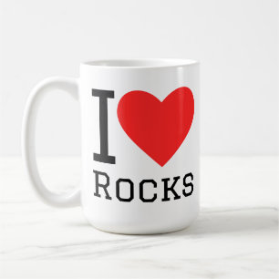 Caneca De Café Eu amo rochas