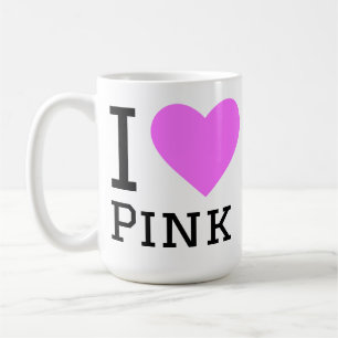 Caneca De Café Eu amo rosa