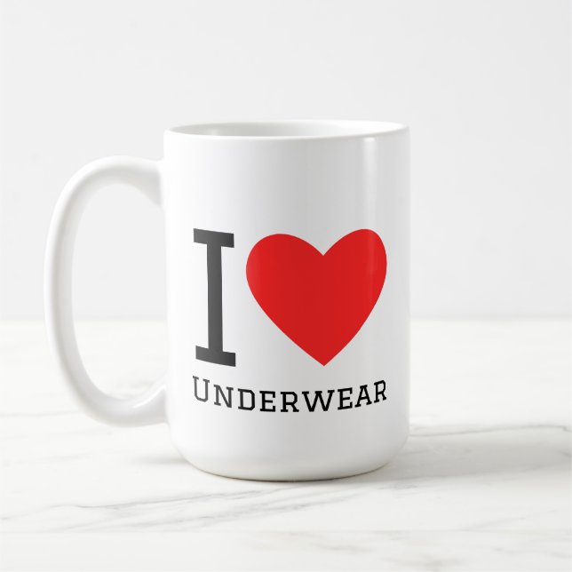 Caneca De Café Eu amo roupa íntima (Esquerda)