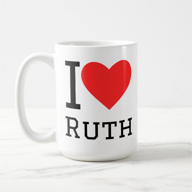 Caneca De Café Eu amo Ruth (Esquerda)