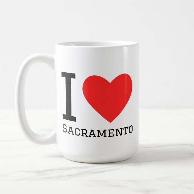 Caneca De Café Eu amo sacramento (Esquerda)