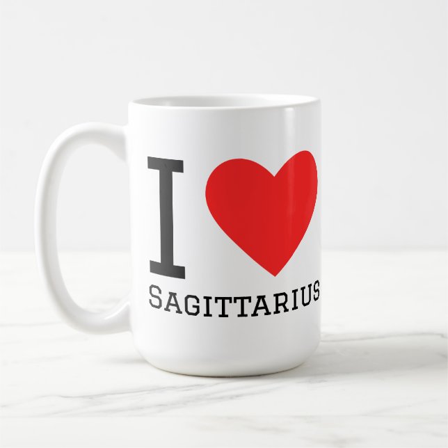 Caneca De Café Eu amo Sagitário (Esquerda)