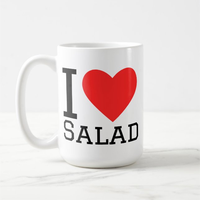 Caneca De Café Eu amo salada (Esquerda)