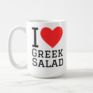 Caneca De Café Eu amo salada grega