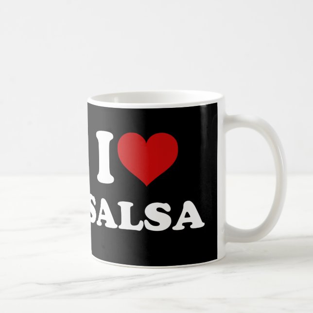 Caneca De Café Eu Amo Salsa (Direita)