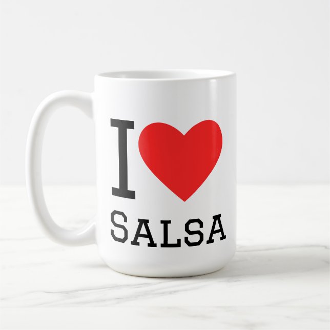 Caneca De Café Eu amo salsa (Esquerda)