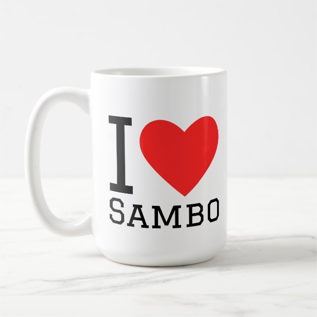 Caneca De Café Eu amo sambo (Esquerda)