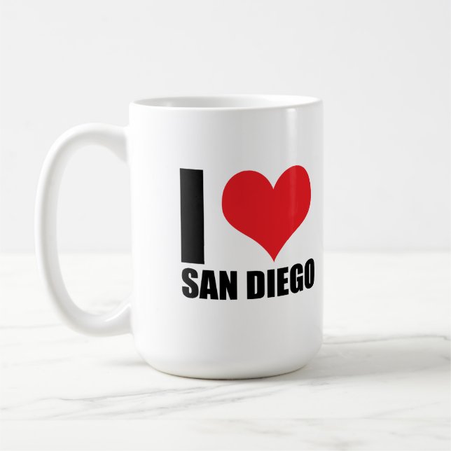 Caneca De Café Eu amo San Diego (Esquerda)