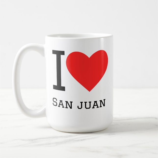 Caneca De Café Eu amo San Juan (Esquerda)