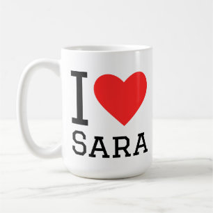 Caneca De Café Eu amo Sara