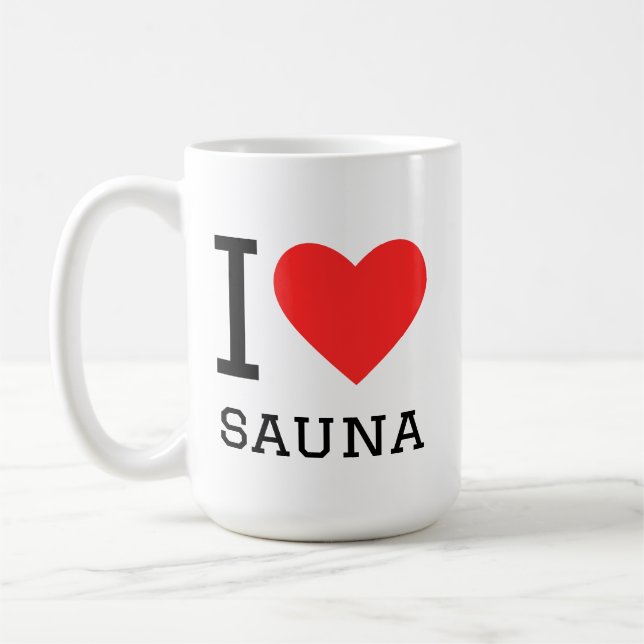 Caneca De Café Eu amo sauna (Esquerda)