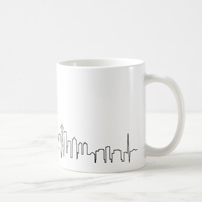 Caneca De Café Eu amo Seattle em um estilo extraordinário (Direita)