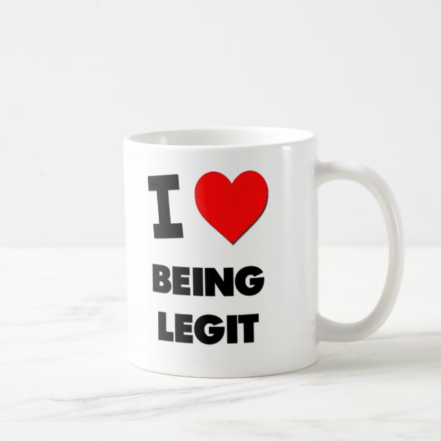 Caneca De Café Eu amo ser Legit (Direita)