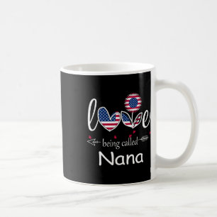 Caneca De Café Eu Amo Ser Nana Bandeira Dos EUA 4 De Julho Dia Da