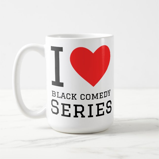 Caneca De Café Eu amo séries de comédia negra (Esquerda)