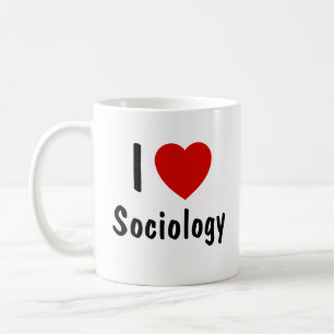 Caneca De Café Eu Amo Sociologia