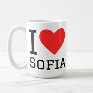Caneca De Café Eu amo Sófia 