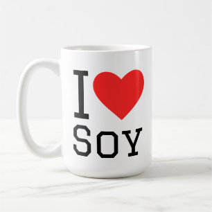 Caneca De Café Eu amo soja