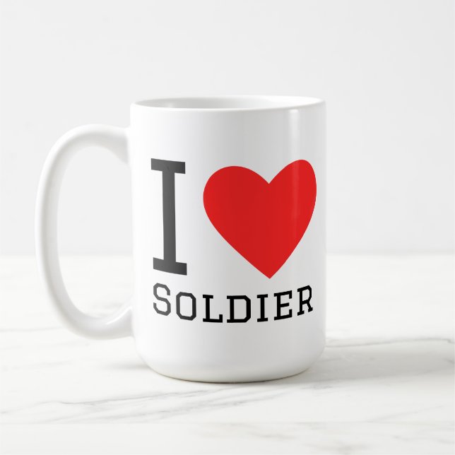 Caneca De Café Eu amo soldado (Esquerda)