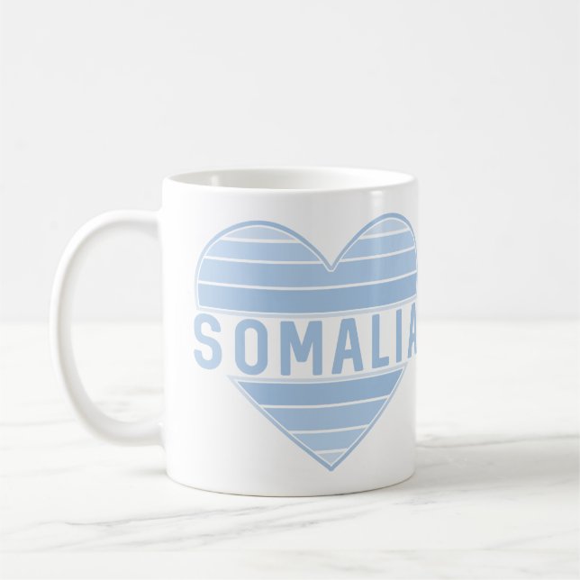 Caneca De Café Eu Amo Somália, Coração Somali (Esquerda)