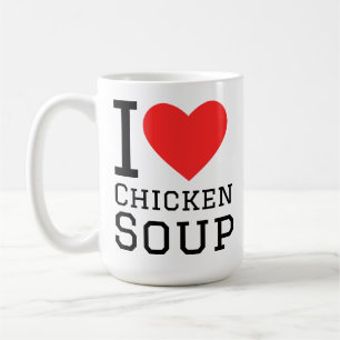 Caneca De Café Eu amo sopa de frango