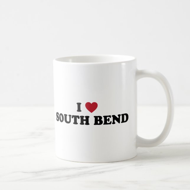 Caneca De Café Eu amo South Bend Indiana (Direita)