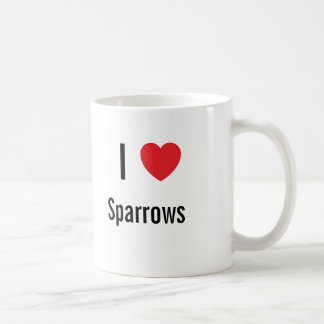 Caneca De Café Eu amo Sparrows