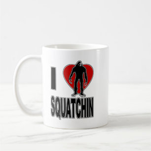 Caneca De Café Eu amo Squatchin!