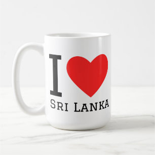 Caneca De Café Eu amo Sri Lanka 