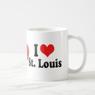 Caneca De Café Eu amo St Louis