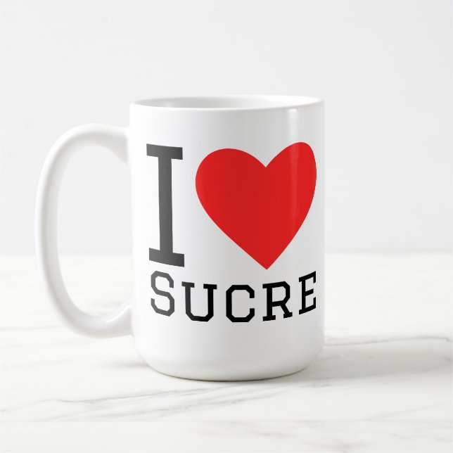 Caneca De Café Eu amo Sucre (Esquerda)