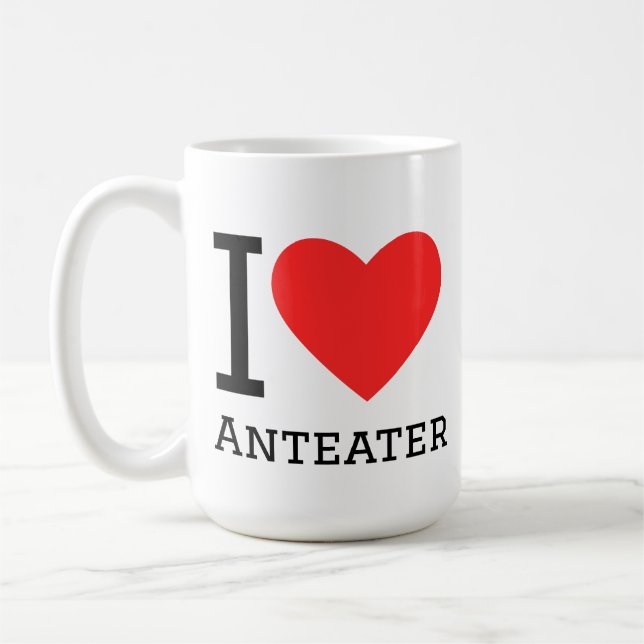 Caneca De Café Eu amo tamanduá (Esquerda)