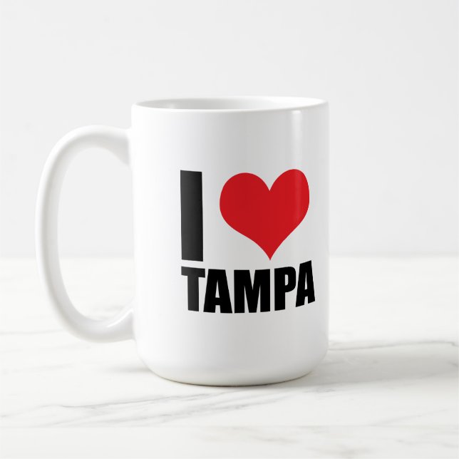 Caneca De Café Eu amo Tampa (Esquerda)