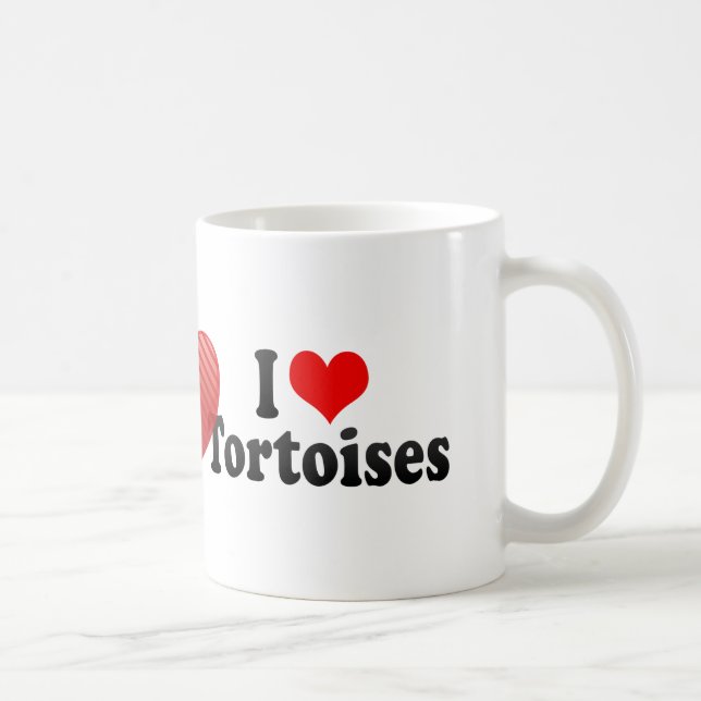 Caneca De Café Eu amo tartarugas (Direita)