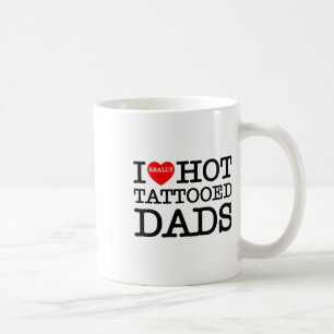Caneca De Café Eu Amo Tatuagens Quentes Pais Coração Dia de os pa
