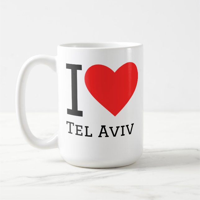 Caneca De Café Eu amo Tel Aviv (Esquerda)